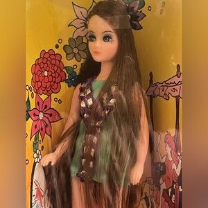 Very rare 1970 Longlocks doll new in box, wrapped in plastic. Mint